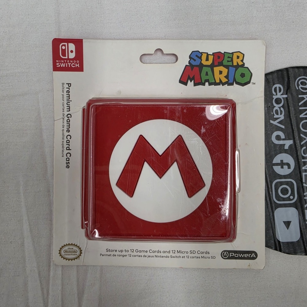 Nintendo Switch Premium 12 Game / Micro SD Card Case Super Mario - PowerA - NEW